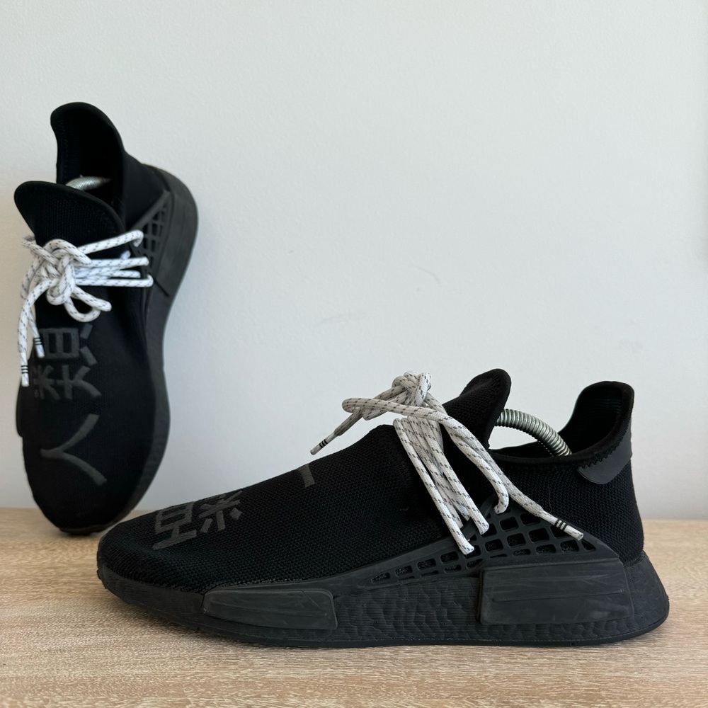 Adidas X Pharrell NMD Human Race Men's Athletic Shoes Size 9.5 Core Black GY0093
